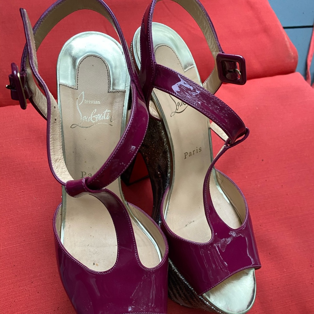 So Bella purple t-strap Christian Louboutin